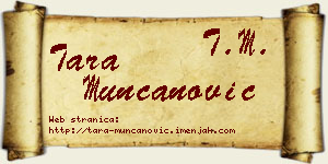 Tara Munćanović vizit kartica